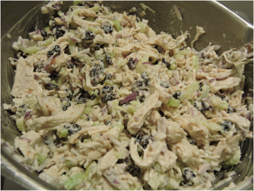 Chicken Salad With Dried Cranberries and Almonds - cloverlaneblog.com