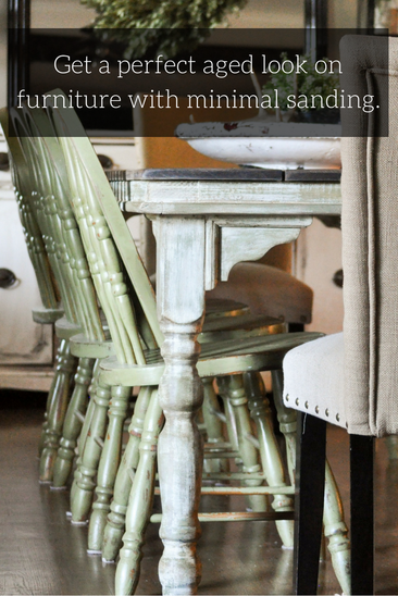 Farmhouse table makeover with little to no sanding using the Amy Howard Paint Line found online and at Ace Hardware. Such a game changer when it comes to furniture refinishing.