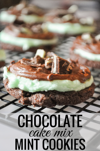 Chocolate and Mint Cookies that are DELISH and SO easy to make! 