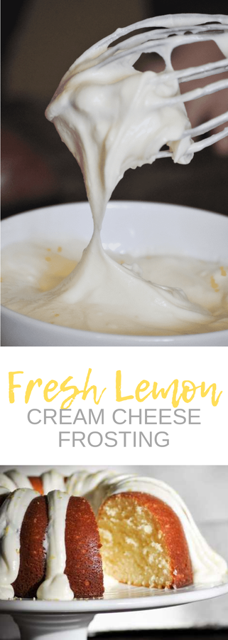 Fresh squeezed lemon cream cheese frosting....this is the mother of all frosting recipes! Seriously so good and perfectly tart and creamy.