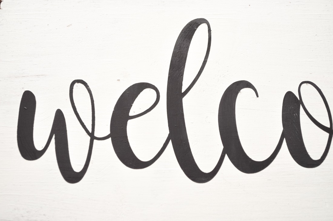 DIY welcome sign