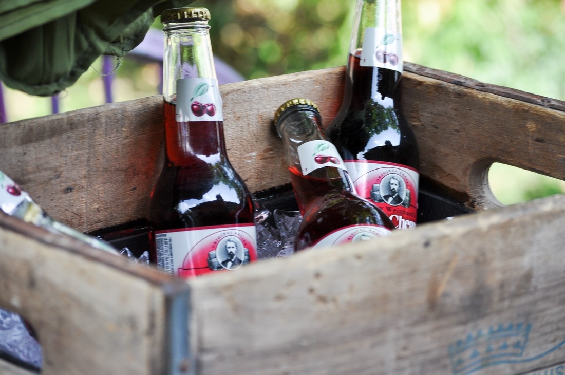 DIY antique crate drink cooler