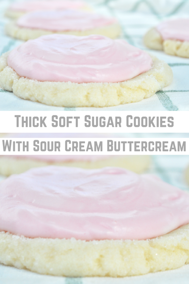 This soft sugar cookies made with sour cream. 