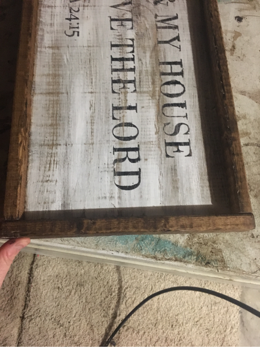 Framing in a sign