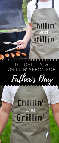 DIY Father's Day gift ideas. This grilling apron is so cute and easy to make!