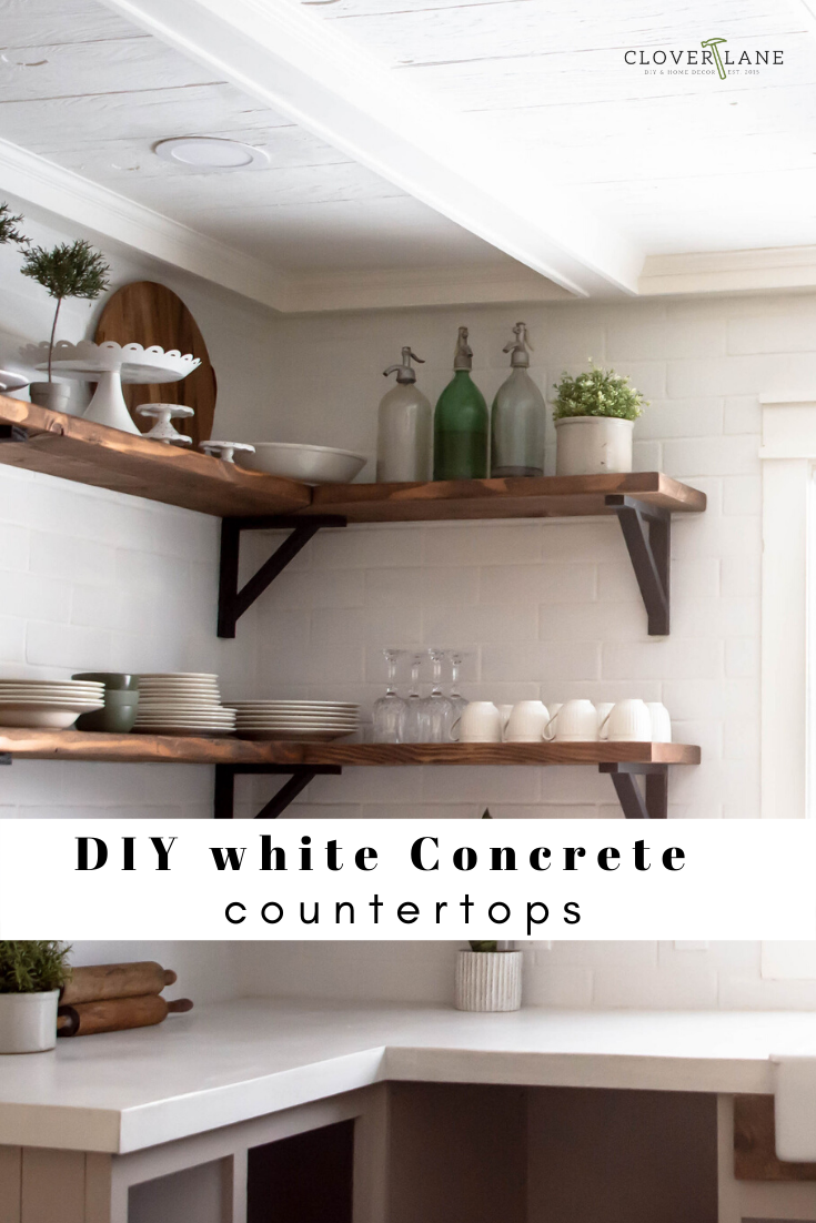 DIY White Concrete Countertops Clover Lane