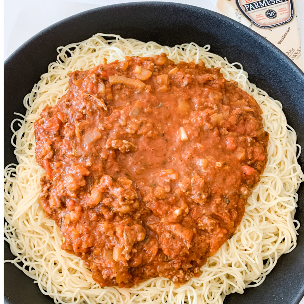 Make a Jar of Spaghetti Sauce Taste Gourmet in just a couple easy steps!