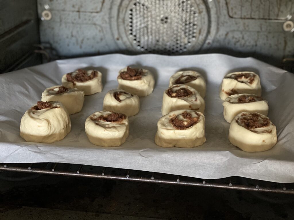 proofing cinnamon rolls in oven to speed up the process