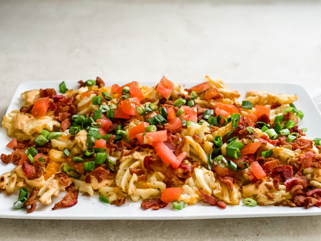 How to make waffle fry nachos