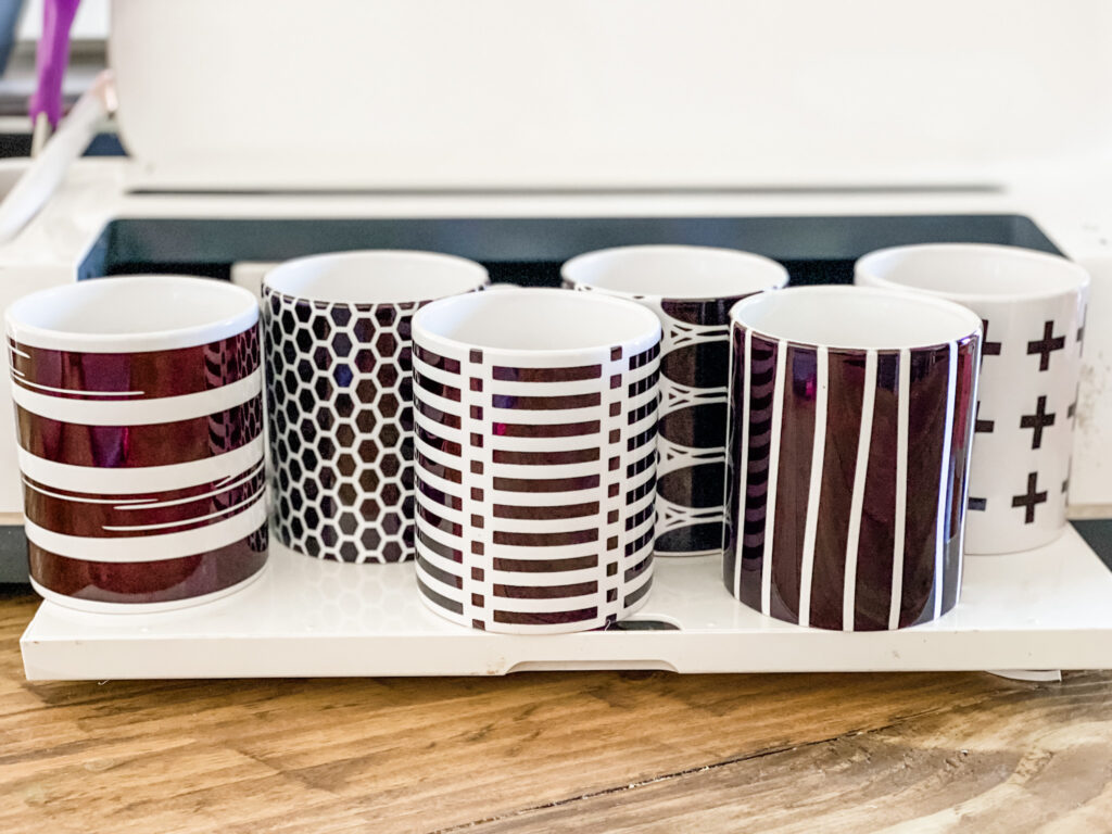 Cute coordinating black and white mugs